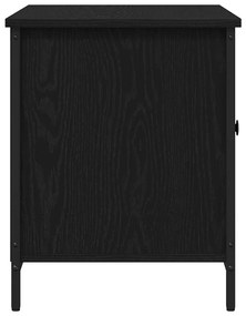 Armário para TV vidaXL Preto Carvalho 80x40x50 cm Madeira de Engenhari