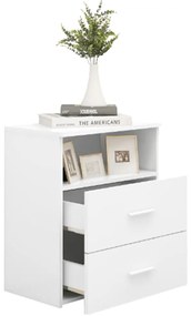 Mesa de cabeceira 50x32x60 cm branco