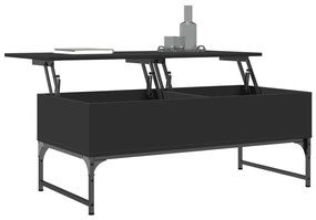 Mesa de centro 100x50x40 cm derivados de madeira/metal preto