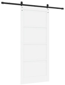 Porta Deslizante vidaXL com Conjunto de Hardware Branca 93x211 cm Made