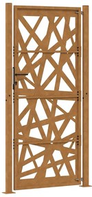 Portão de jardim 105x205 cm design de luz de aço resistente