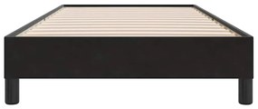 Estrutura de cama sem colchão preto 80x220 cm Veludo