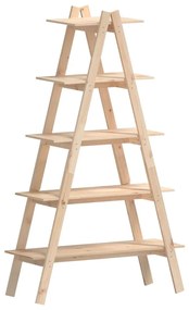 Estante c/ 5 prateleiras forma de A 110x40x180,5cm pinho maciço
