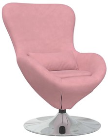 Cadeira de Ovo de Veludo Rosa da
