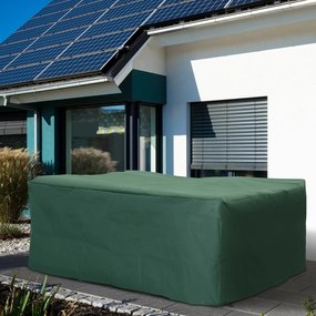 Capa/Lona de proteção impermeável para mobiliário de jardim em tecido Oxford 600D, retangular, 210 L x 140 L x 80 A cm, verde