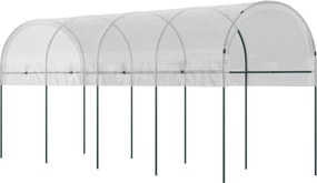 Outsunny Estufa de Jardim Estufa de Tomates 4x1,20x1,70 m 5 Arcos de Aço Cobertura em PE | Aosom Portugal