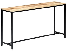 Mesa consola 140x35x76 cm madeira de mangueira maciça áspera