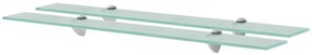 Prateleiras flutuantes 2 pcs vidro 80x10 cm 8 mm