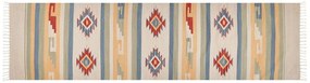 Tapete Kilim em algodão multicolor 80 x 300 cm APARAN Beliani