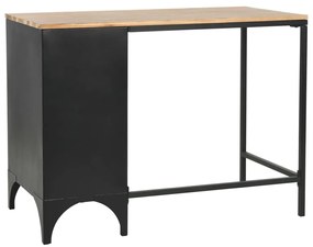 Secretária c/ um pedestal madeira abeto maciça aço 100x50x76cm