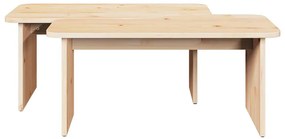 Mesa de centro 2 pcs Natural 100 x 69 x 35.5 cm