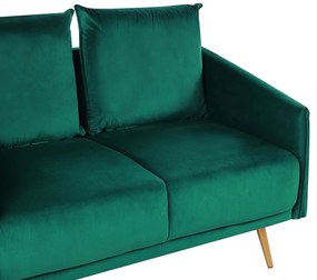 Sofá 2 lugares em veludo verde esmeralda MAURA Beliani
