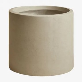 Vaso De Flores Exterior Em Cimento Aurevi Ø35 Cm & Castanho Areia - Sklum