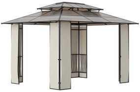 Pérgola de Jardim 3,6x3m Pérgola de Exterior com Cobertura de Policarb