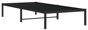 Estrutura de cama 90x200 cm metal preto