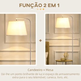 Candeeiro de Pé Gazing com Mesinha - Design Nórdico