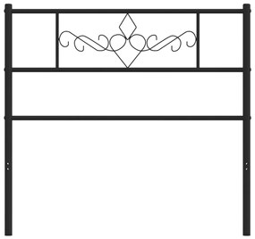 Cabeceira de cama 107 cm metal preto