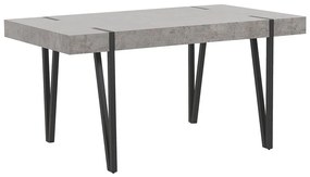 Mesa de jantar com efeito de concreto com preto 150 x 90 cm ADENA Beliani
