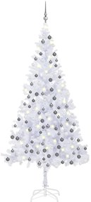 vidaXL Árvore de Natal artificial pré-iluminada c/ bolas 910 ramos
