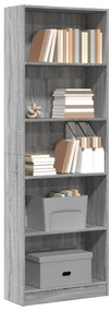 Estante 60x24x176 cm derivados de madeira cinzento sonoma