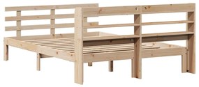 Estrutura de cama com cabeceira 120x200 cm pinho maciço
