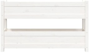 Vaso/floreira 112x25x66 cm madeira de pinho maciça branco