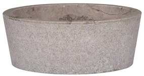 vidaXL Lavatório Ø40x15 mármore cinzento