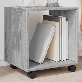 vidaXL Móvel com rodas 37x33x42,5 cm derivados de madeira cinza sonoma
