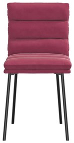 Cadeiras de jantar 2 pcs veludo vermelho tinto