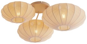 Candeeiro de Teto Japandi Bege 3 Luzes - Multi Bida