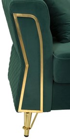 SOFÁ EMY VERDE COM ALMOFADAS 162X83X76 CM