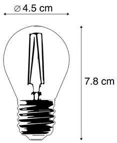 Conjunto de 5 Lâmpada LED regulável E27 P45 4W 330 lm 2100K