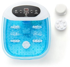 Massageador Pes com pedras e esferas de massagem removíveis Massageador Pes para bolas e vibração 33 x 39 x 18 cm Azul