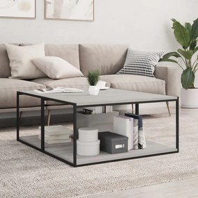 vidaXL Prateleiras de parede 4pcs derivados de madeira cinzento sonoma