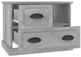 Mesa de cabeceira 60x39x45 cm cinzento cimento