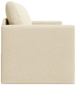 Sofá-Cama 2 em 1 Creme 124x71x78 cm Tecido