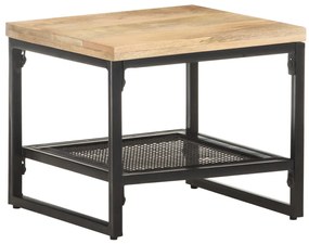 vidaXL Mesa de apoio 40x40x35 cm madeira de mangueira maciça