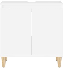 Armário de lavatório 58x33x60 cm derivados de madeira branco