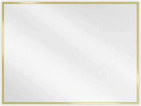 Mexen Loft espelho de casa de banho retangular 80 x 60 cm, moldura dourada - 9852-080-060-000-50