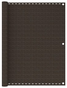 vidaXL Tela de varanda 120x300 cm PEAD castanho