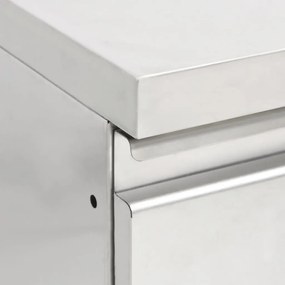 Armário para cozinha comercial c/ 3 gavetas aço inoxidável