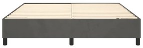 Estrutura de cama sem colchão 160x200 cm veludo cinzento-escuro