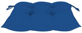 Cadeiras de jardim empiháveis c/ almofadões 6 pcs teca maciça