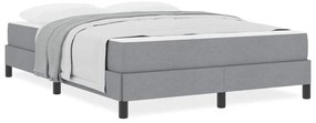 Cama Box Outros Cinzento-claro 140 x 190 cm tecido