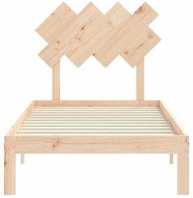 Estrutura cama de solteiro c/ cabeceira madeira maciça