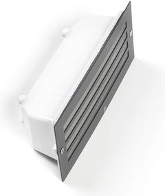 Lâmpada embutida moderna cinzento escuro IP44 - Hurricane Moderno