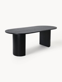 Mesa de jantar oval em madeira Bianca, 200 x 90 cm