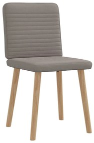 Cadeiras de jantar 2 pcs tecido cinzento-acastanhado