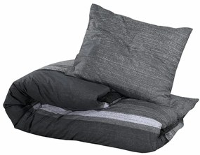 Conjunto de capa de edredão 260x240 cm algodão cinza-escuro