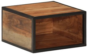 Mesa de cabeceira de parede 35x35x20 cm madeira acácia maciça
